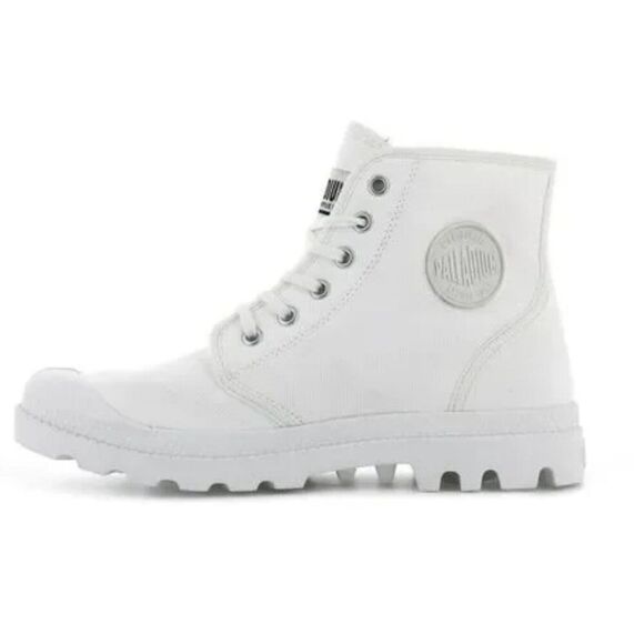 Palladium White Chunky Lug Sole Y2K High Top Vegan Combat Boots Sneakers Shoes - Picture 7 of 16